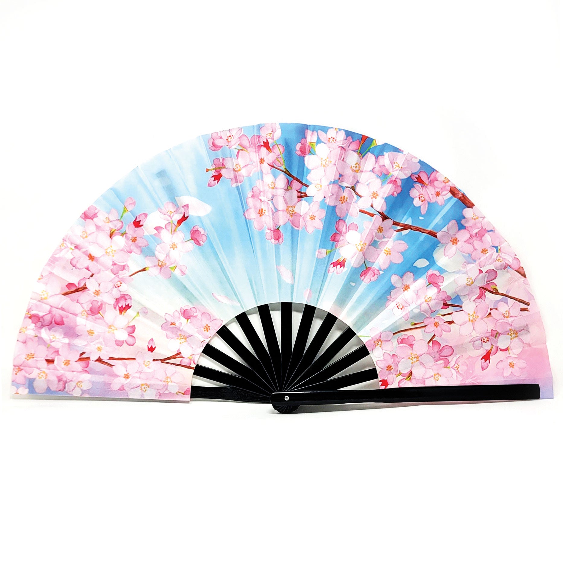 Cherry Blossoms - Bamboo Folding Hand Fan – whatsclackin, image size:1865x1865