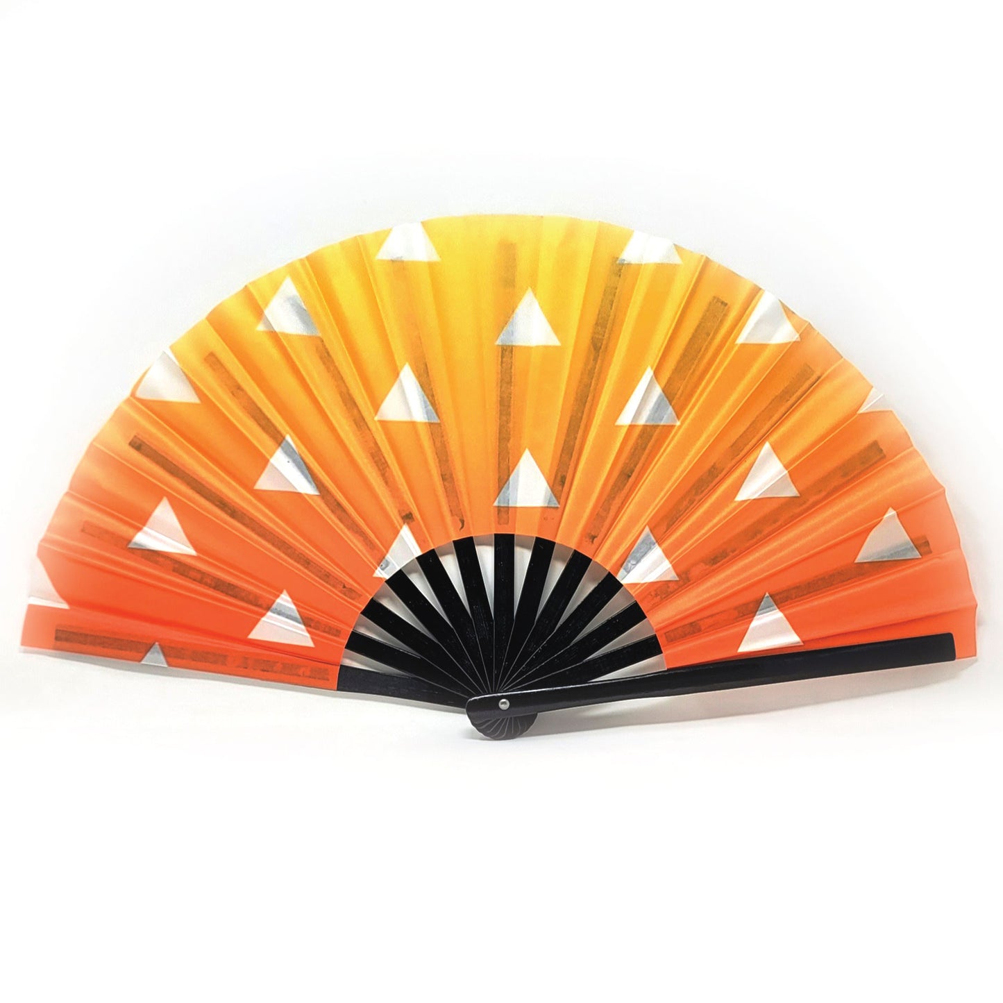 Japanese Triangles Pattern - Bamboo Folding Hand Fan