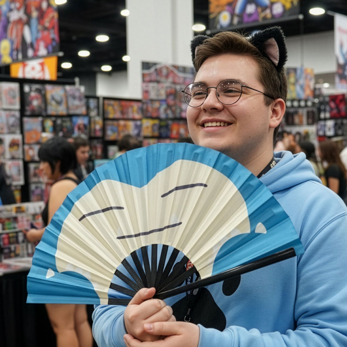 Lazy - Bamboo Folding Hand Fan