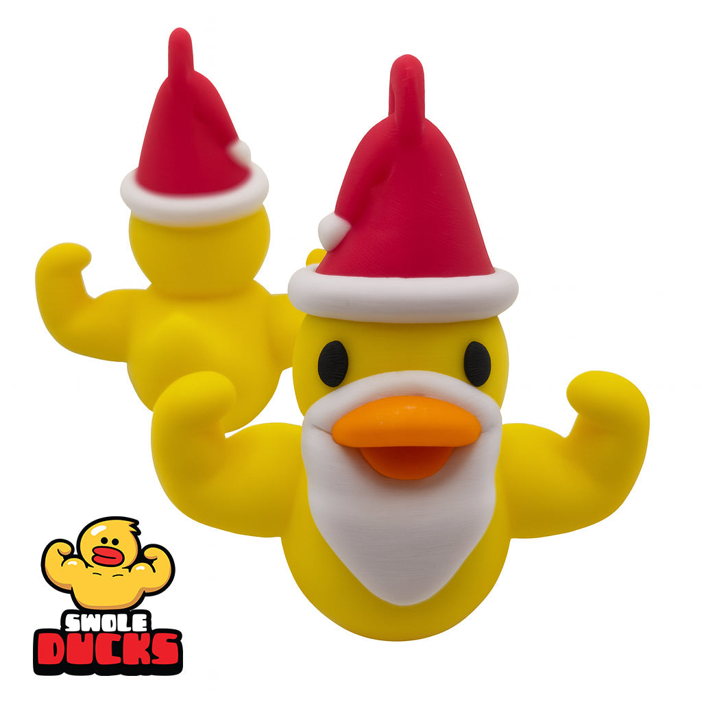 ๐ Swole Duck Holiday Orniment: Santa