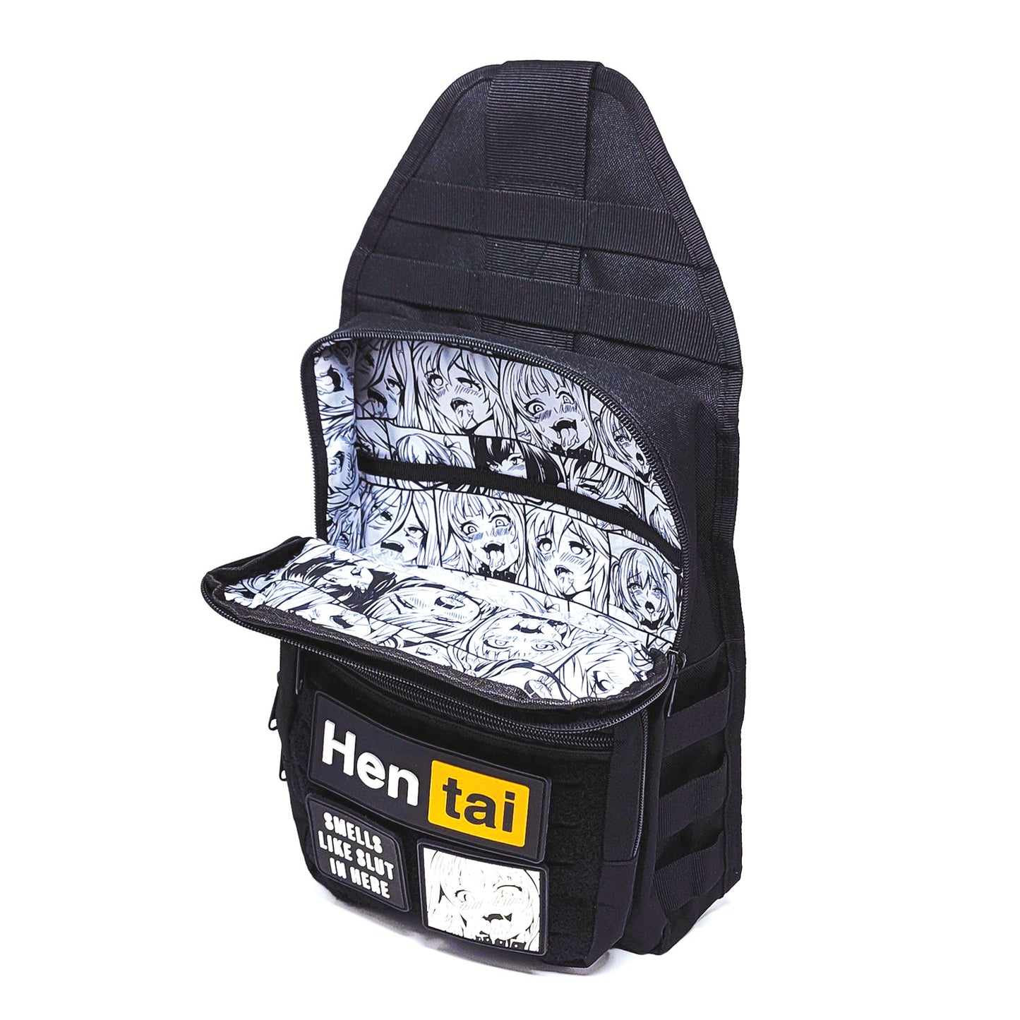 Ahegao Girlz Sling Crossbody Bag with Velcro