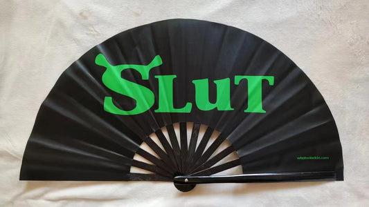 Slut - Bamboo Folding Hand Fan