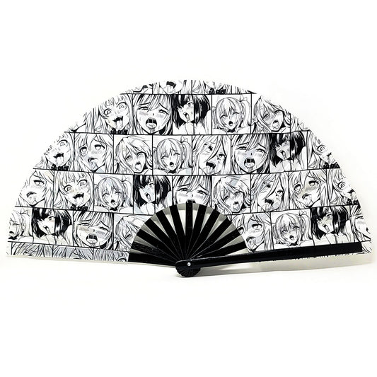 Ahegao Girlz - Bamboo Folding Hand Fan