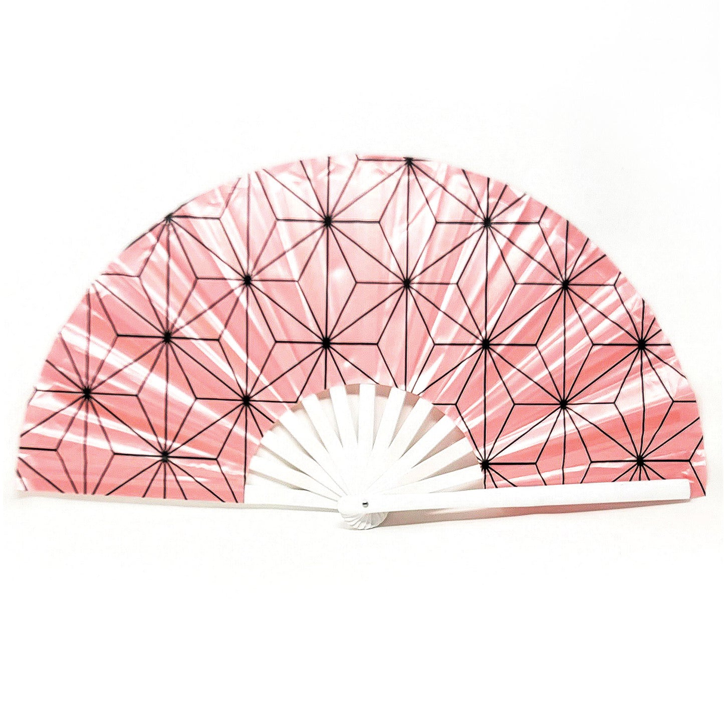 Japanese Hemp Leaves Pattern - Bamboo Folding Hand Fan