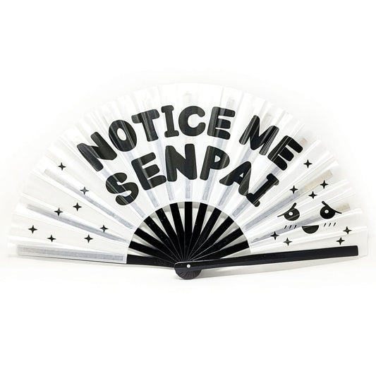 Notice Me Senpai - Bamboo Folding Hand Fan