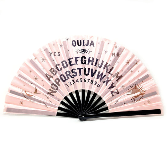 Pink Ouija Board - Bamboo Folding Hand Fan
